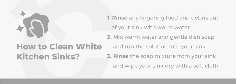how to clean white kitchen sinks