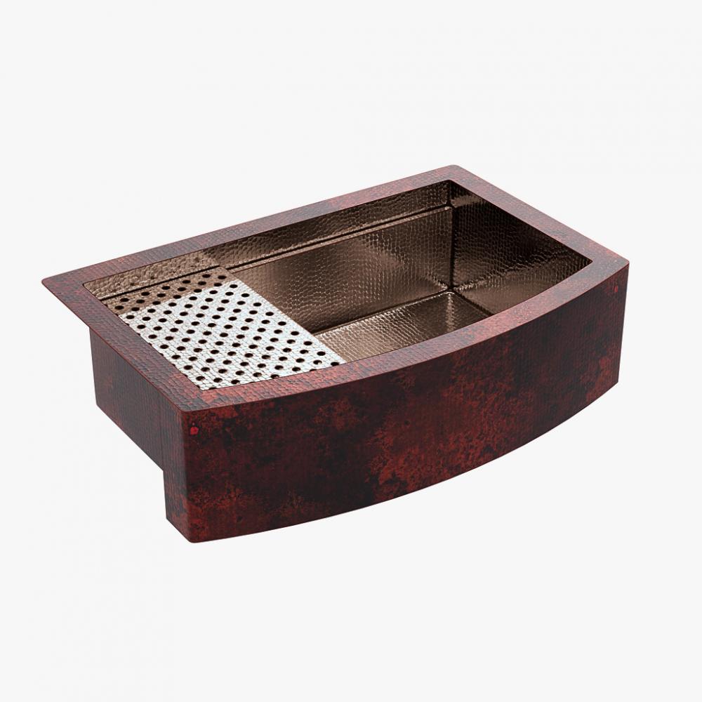 copper apron sink