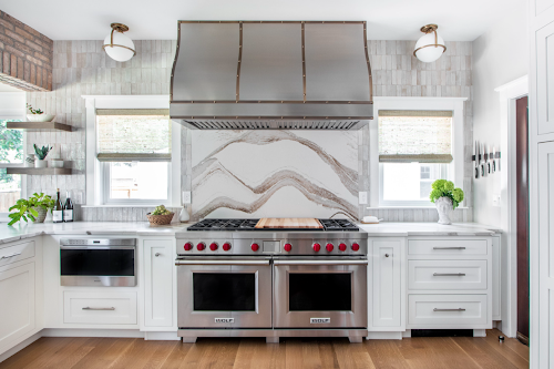 custom range hood brass