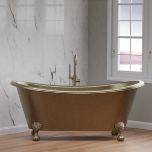 copper clawfoot bathtub