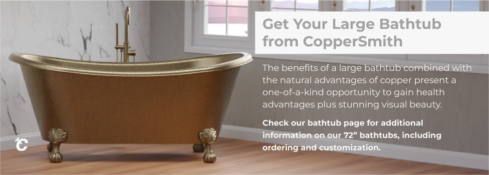 large copper bathtub