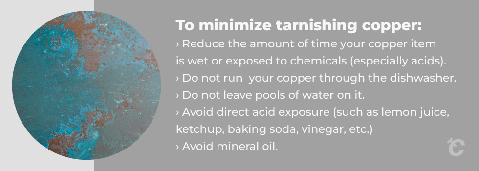 minimize copper tarnish
