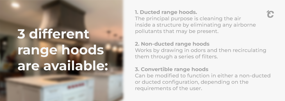 3 types of range hoods