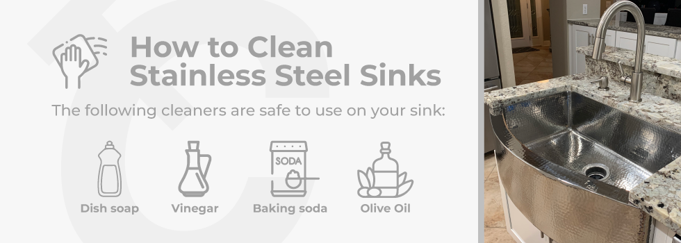 how to clean stainless steel sinks