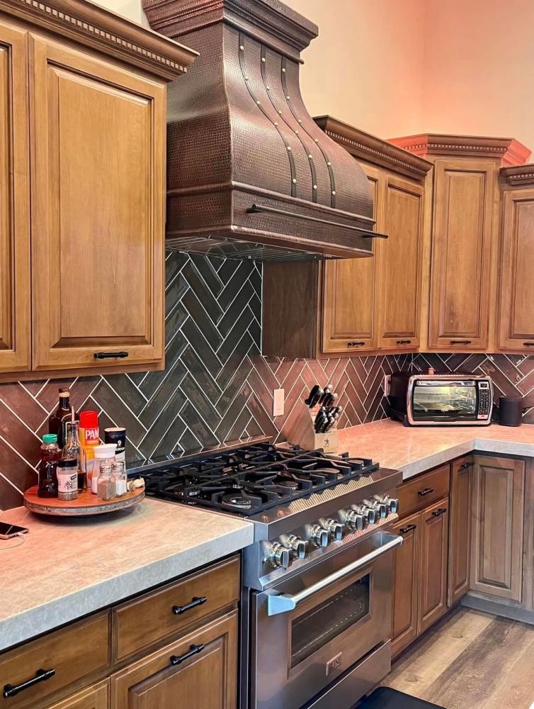 Making a Statement in the Kitchen with a Tiled Vent Hood. - The