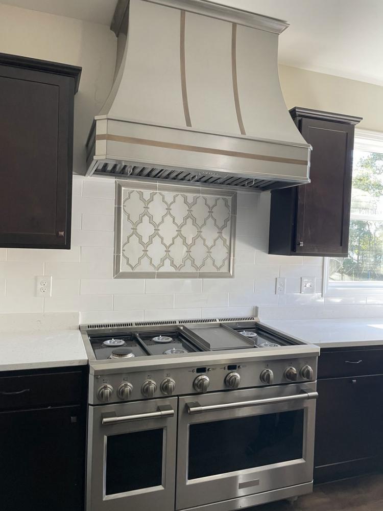 white gold range hood