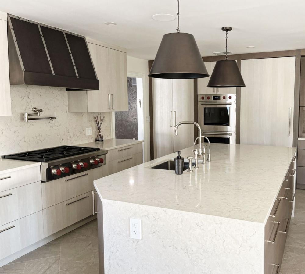 White and Metallic Kitchen