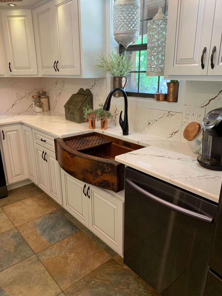 Apron style sinks can have more utility than regular sinks. 