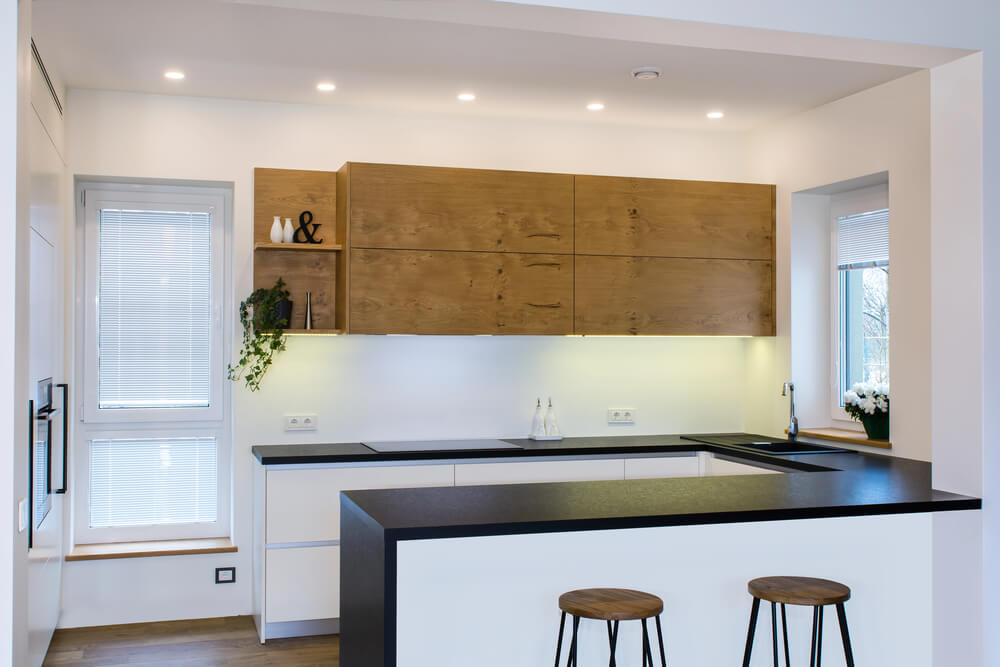 Kitchen peninsulas can offer sleek and modern design.