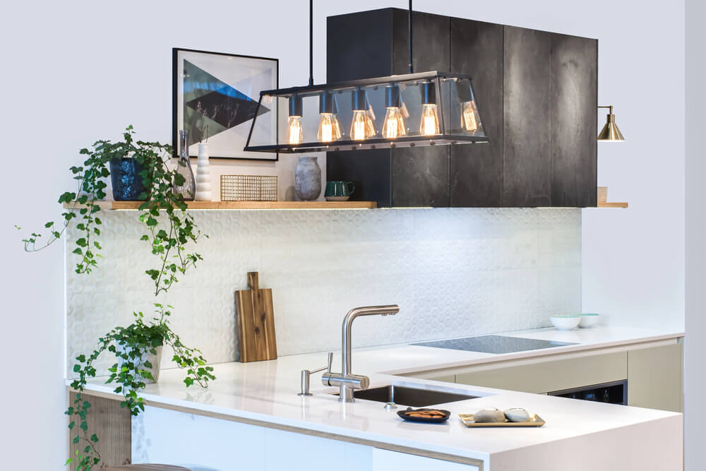 What is a kitchen peninsula?