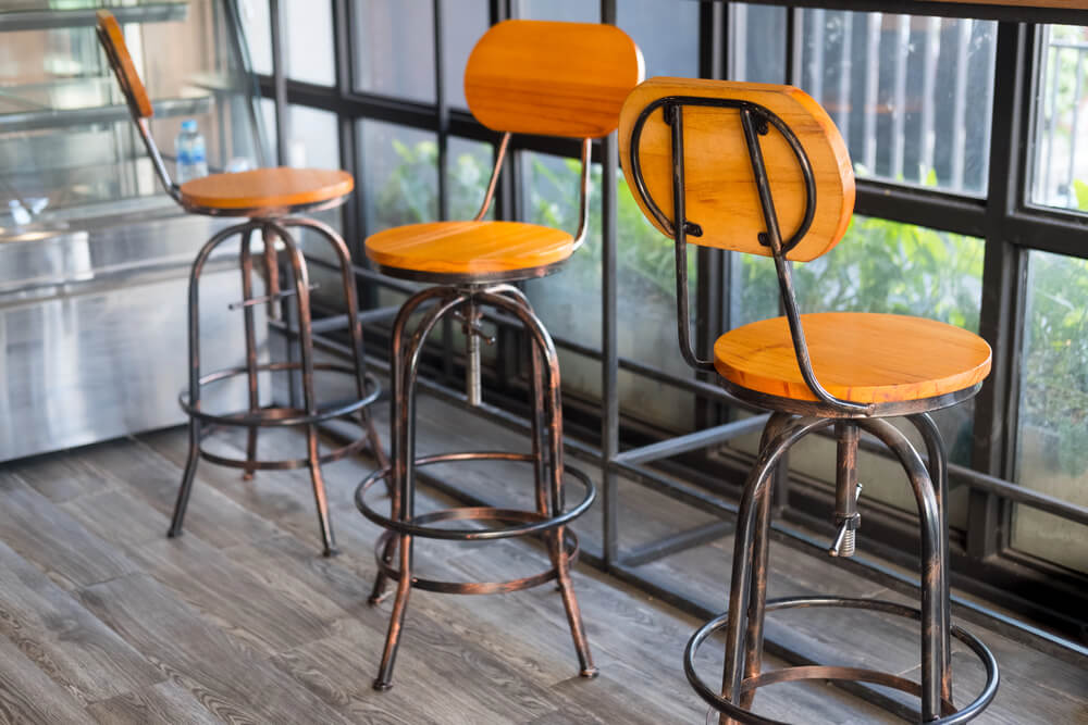 different types of barstools may be different heights.