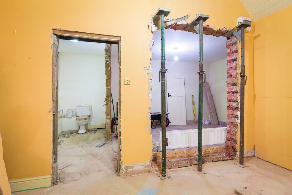 A remodel involves drastic changes, such as removing a wall.