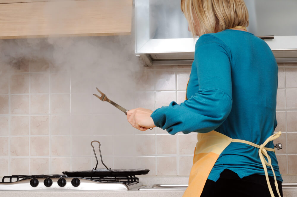 A smokey kitchen may be a sign its time to replace your range hood filter. 