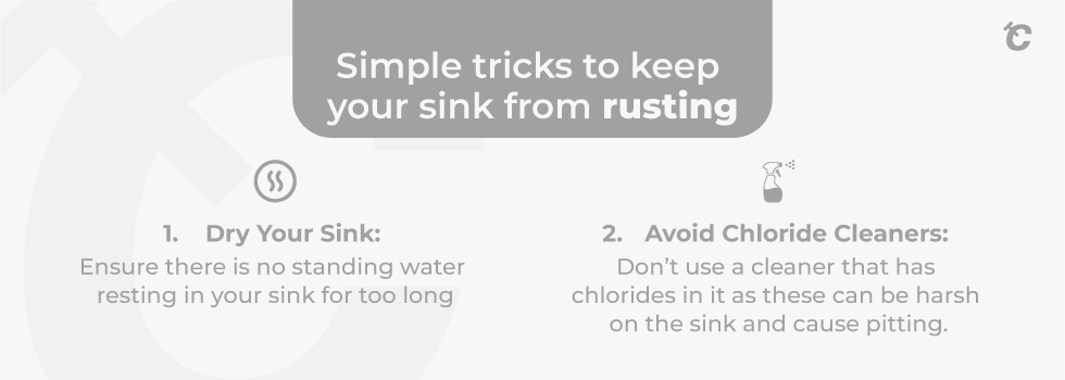 keep your sink from rusting