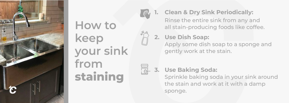 keep your sink from staining