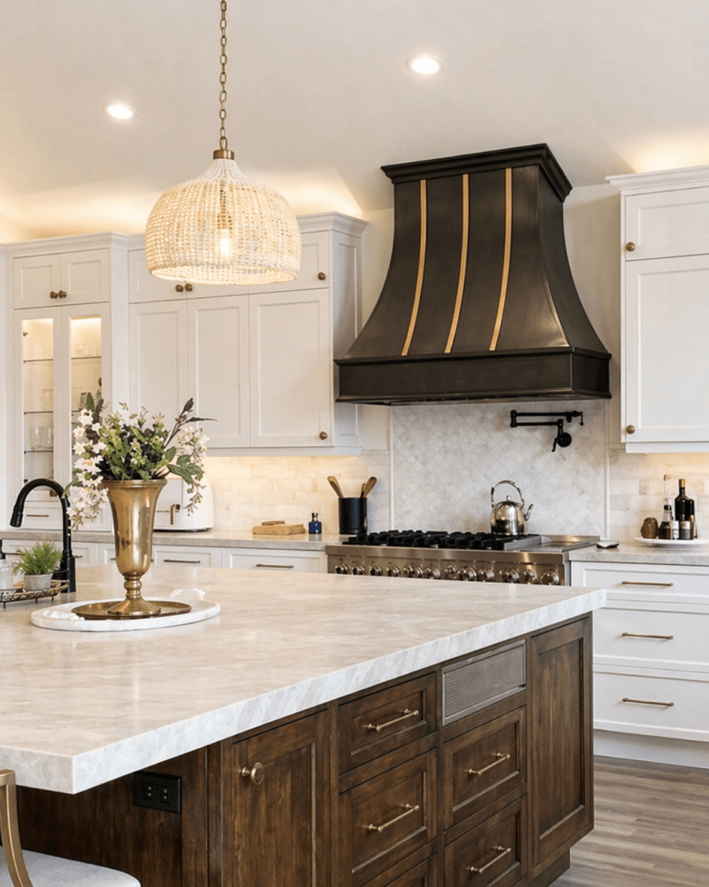 Modern Kitchen with Copper Range Hood