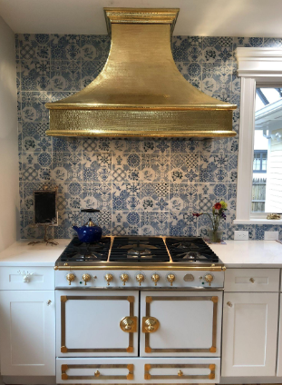 Brass shop stove hood