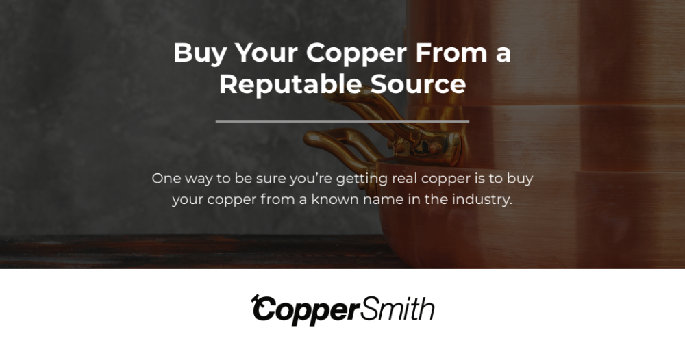 buying copper from a reputable source