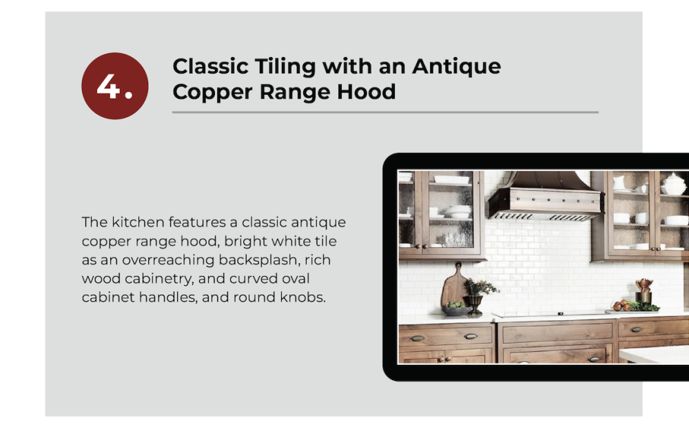 classic antique copper range hood
