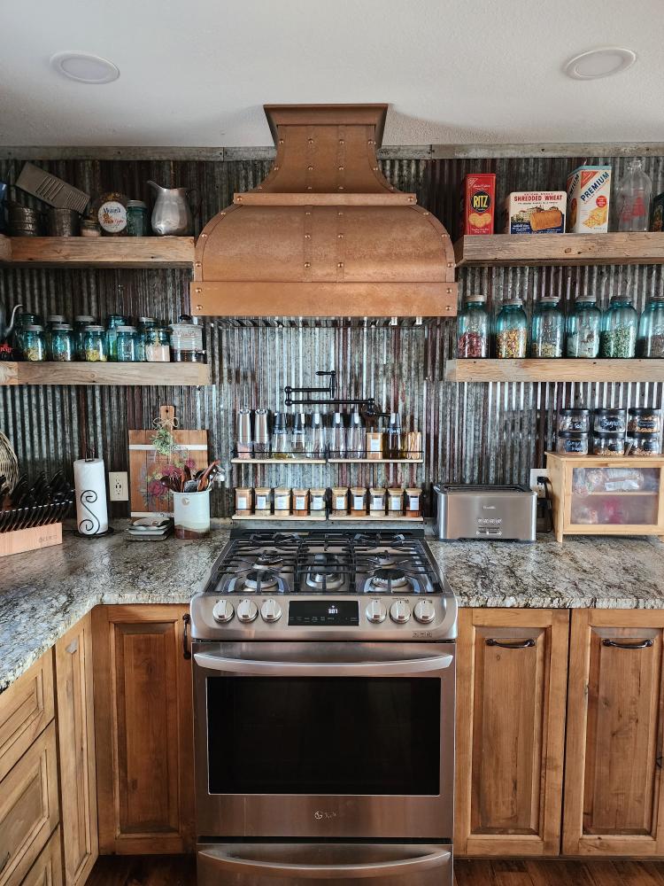 beautiful color matching range hood 