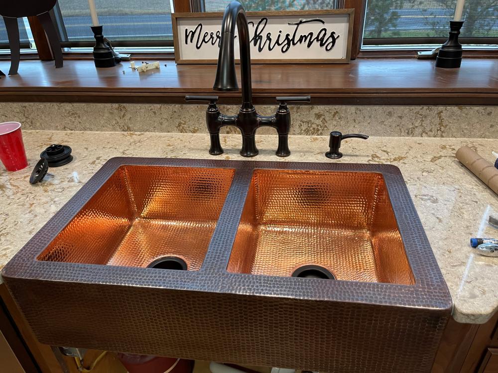 how to install a farmhouse sink