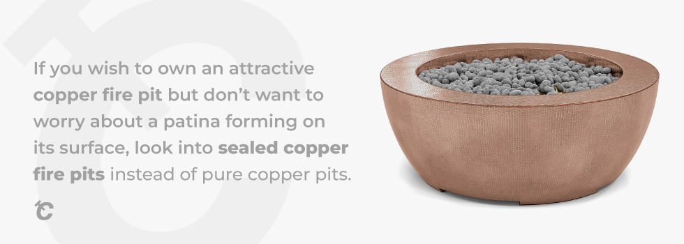 Do copper fire pits turn green