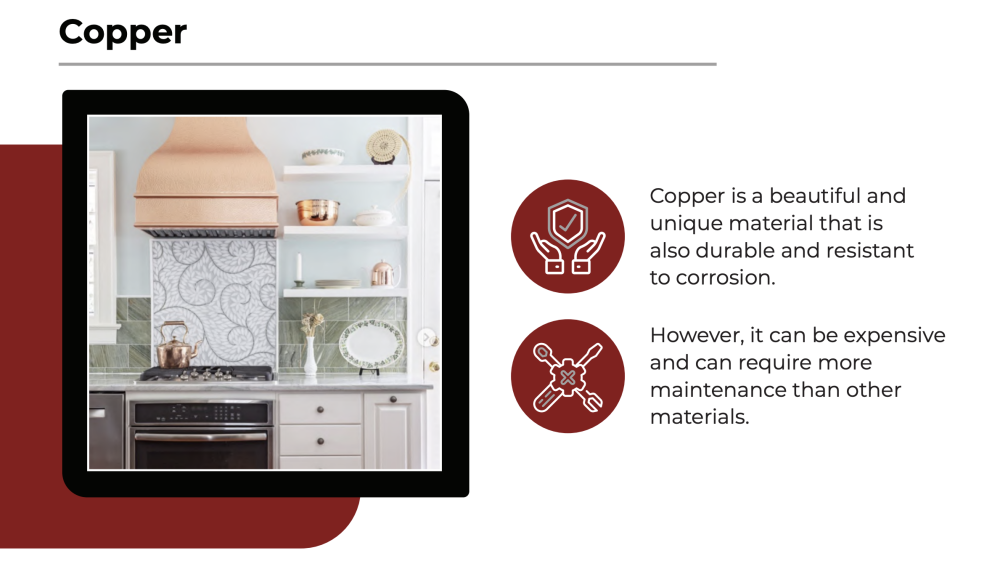 copper range hood