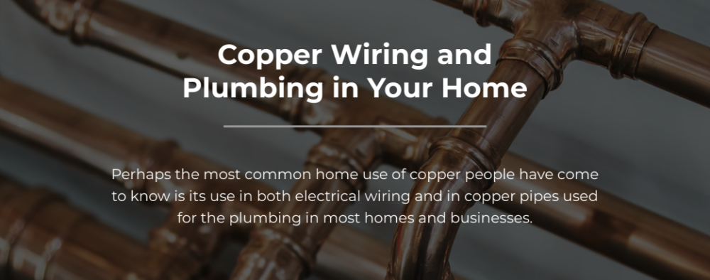 copper wiring and plumbing