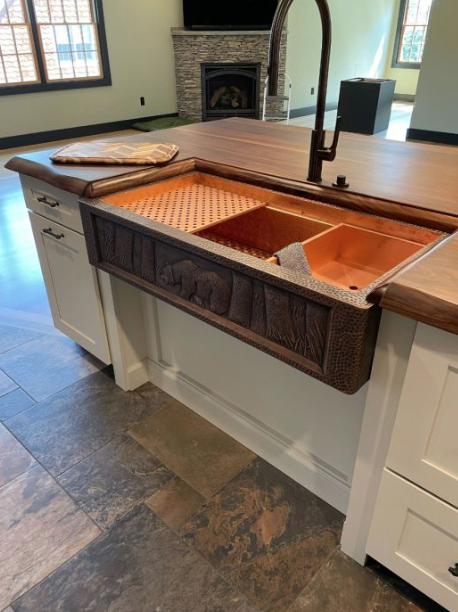 copper workstation sinks