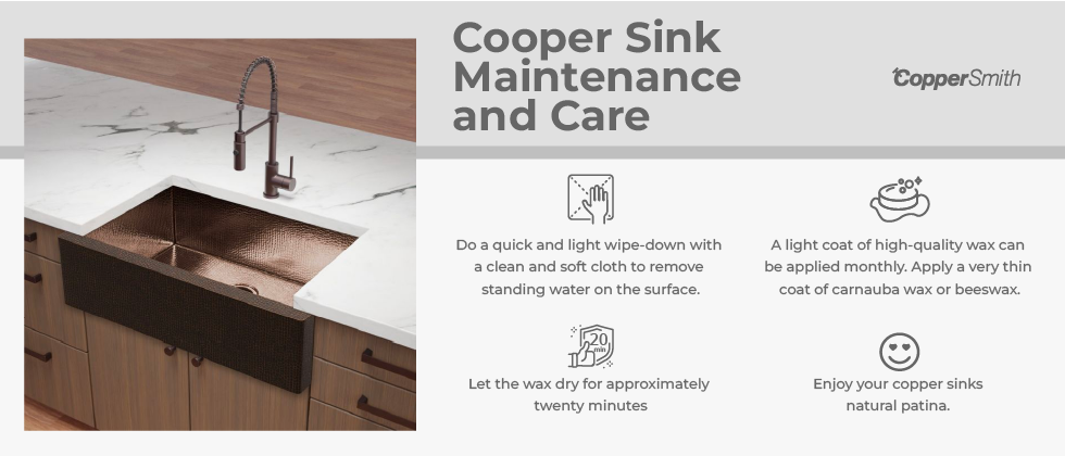 How to clean copper sink