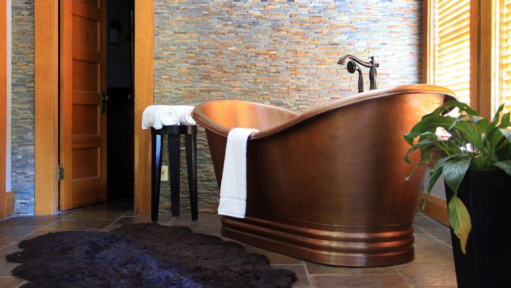 deep soaking copper tub