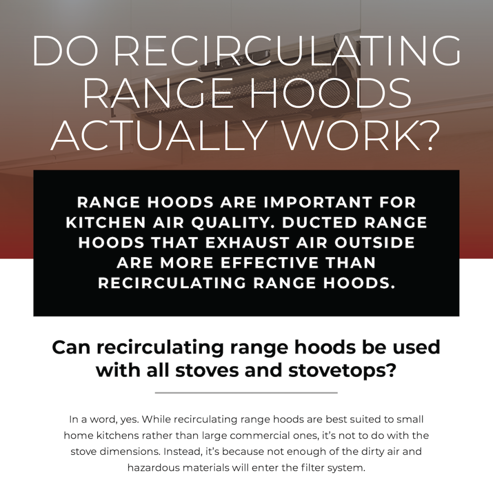 do recirculating range hoods work 