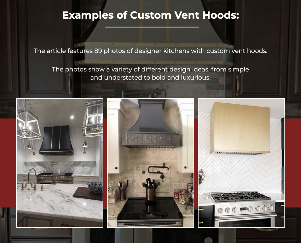 examples of custom vent hoods