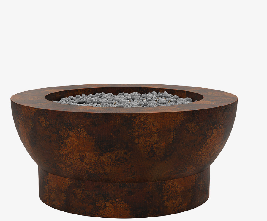 pedestal bowl patina fire pit