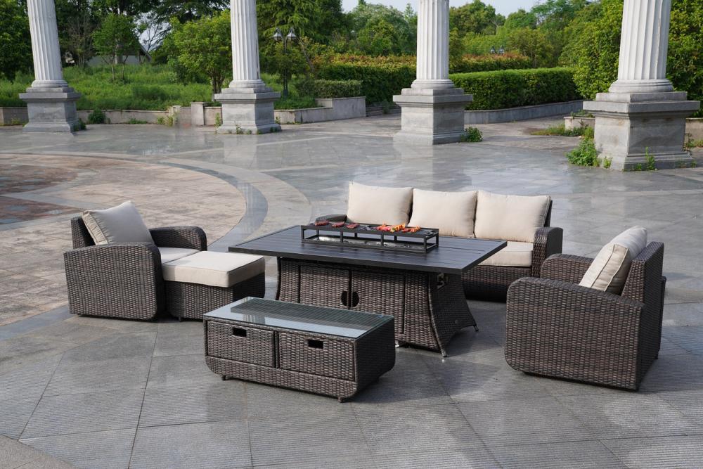 fire pit with storage