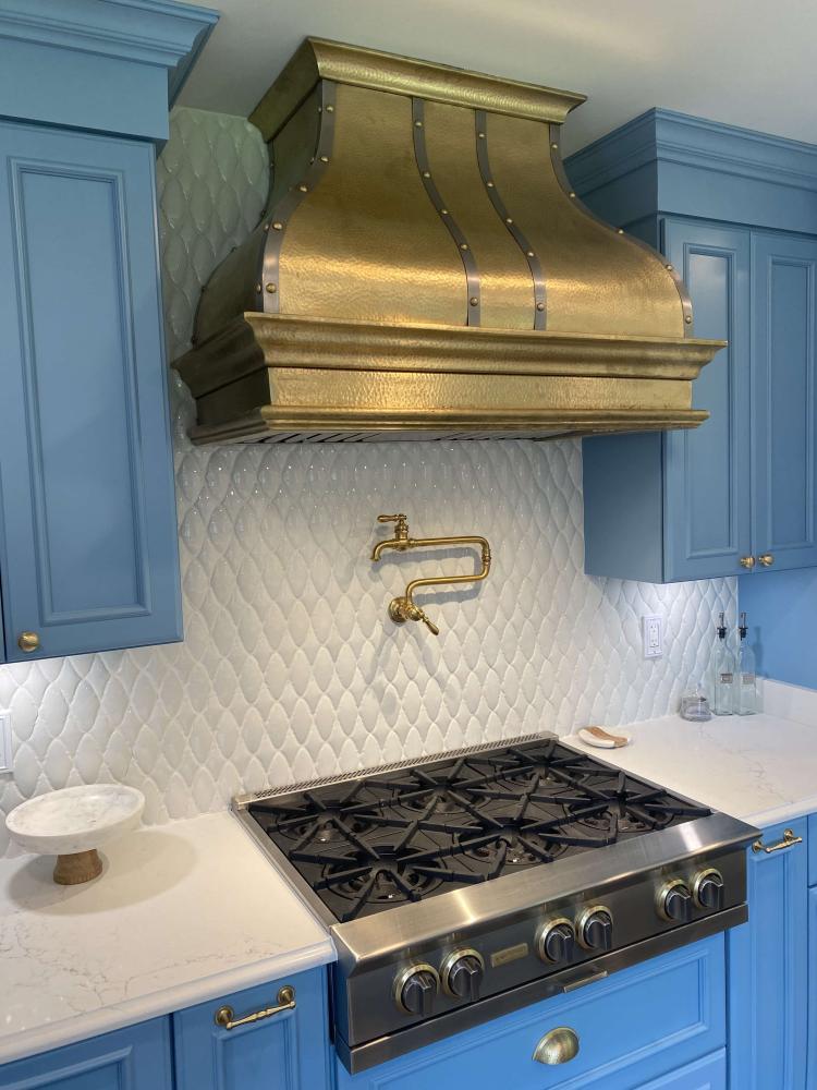 gold range hood