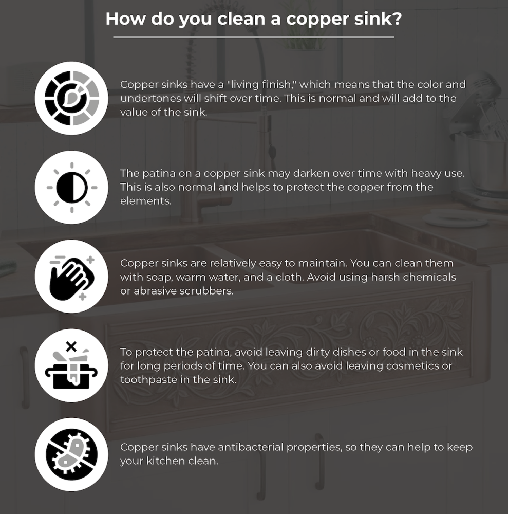 cleaning a copper sink guide