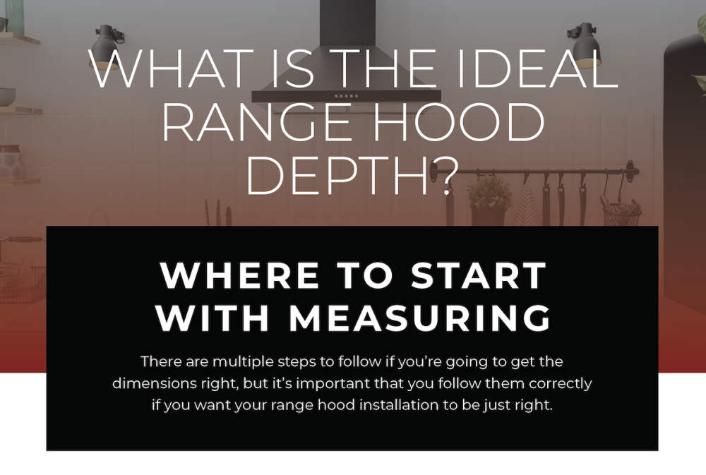 ideal range hood depth 