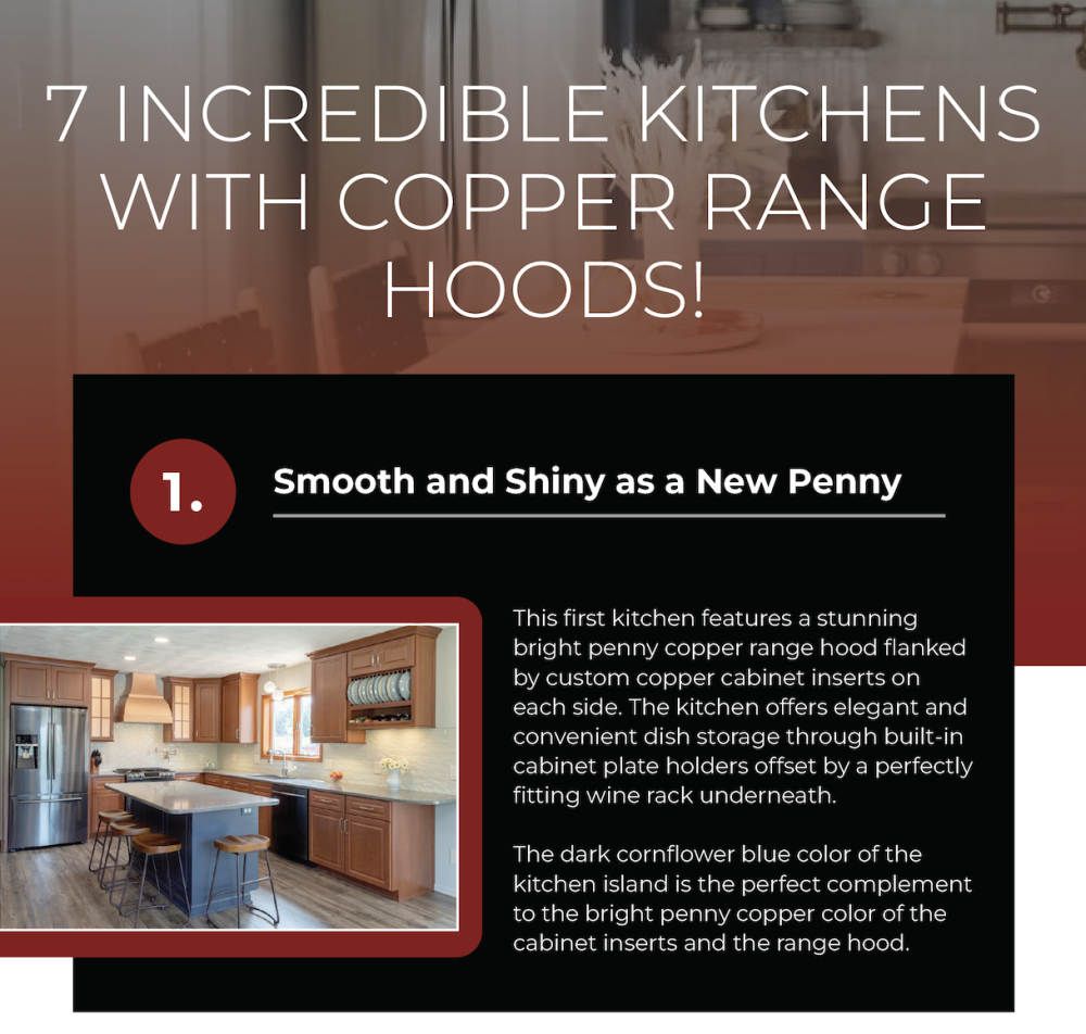 penny copper range hood