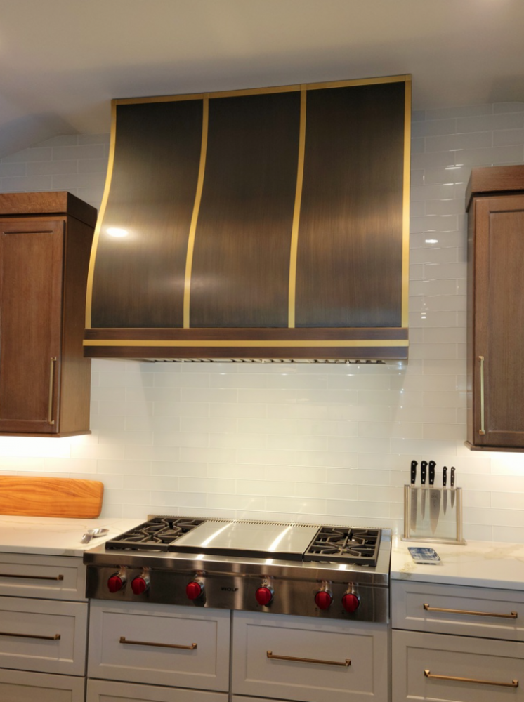 custom brass mixed metal hood