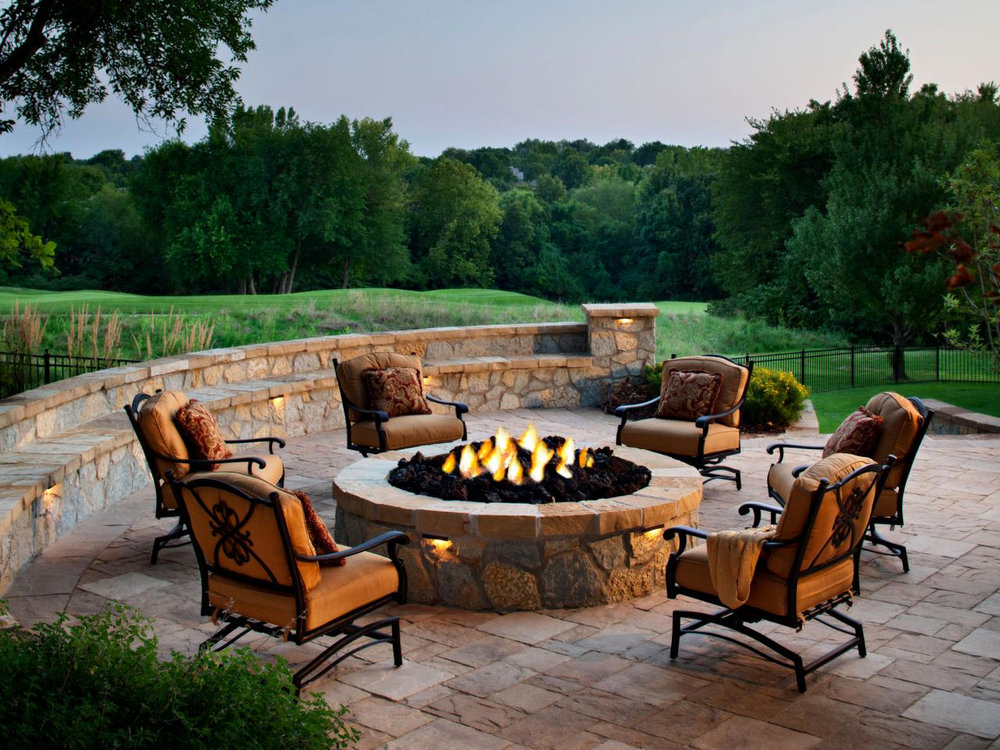 beautiful outdoor fire pit
