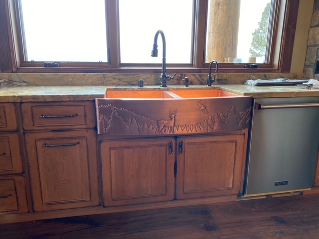 custom copper farmhouse sink