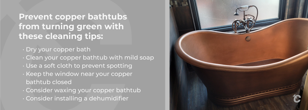 prevent copper tubs turning green