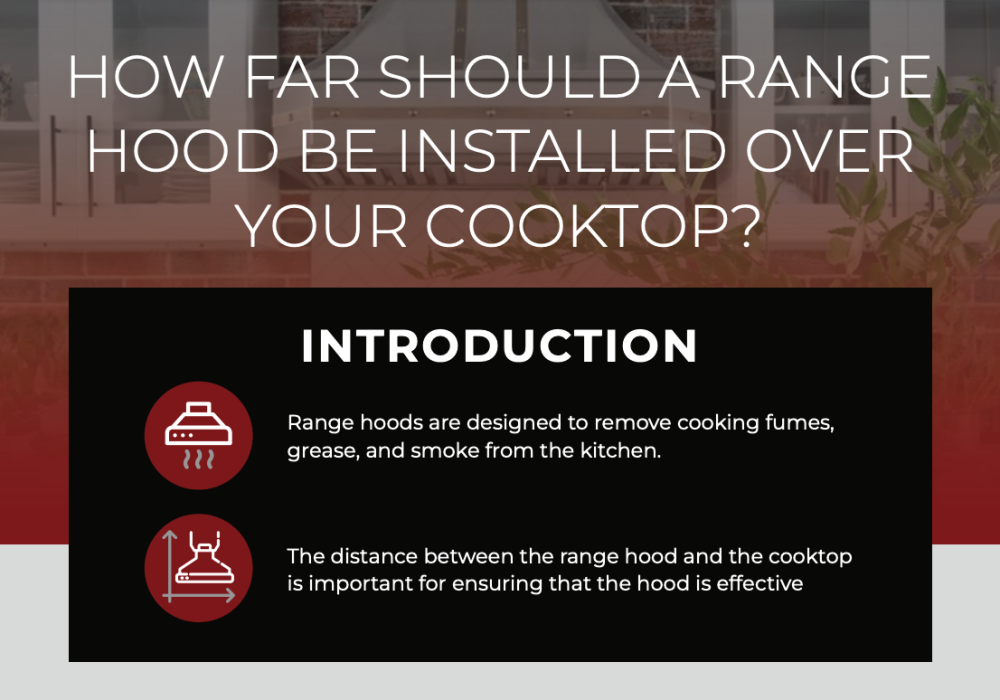 ideal distance of range hood over cooktop