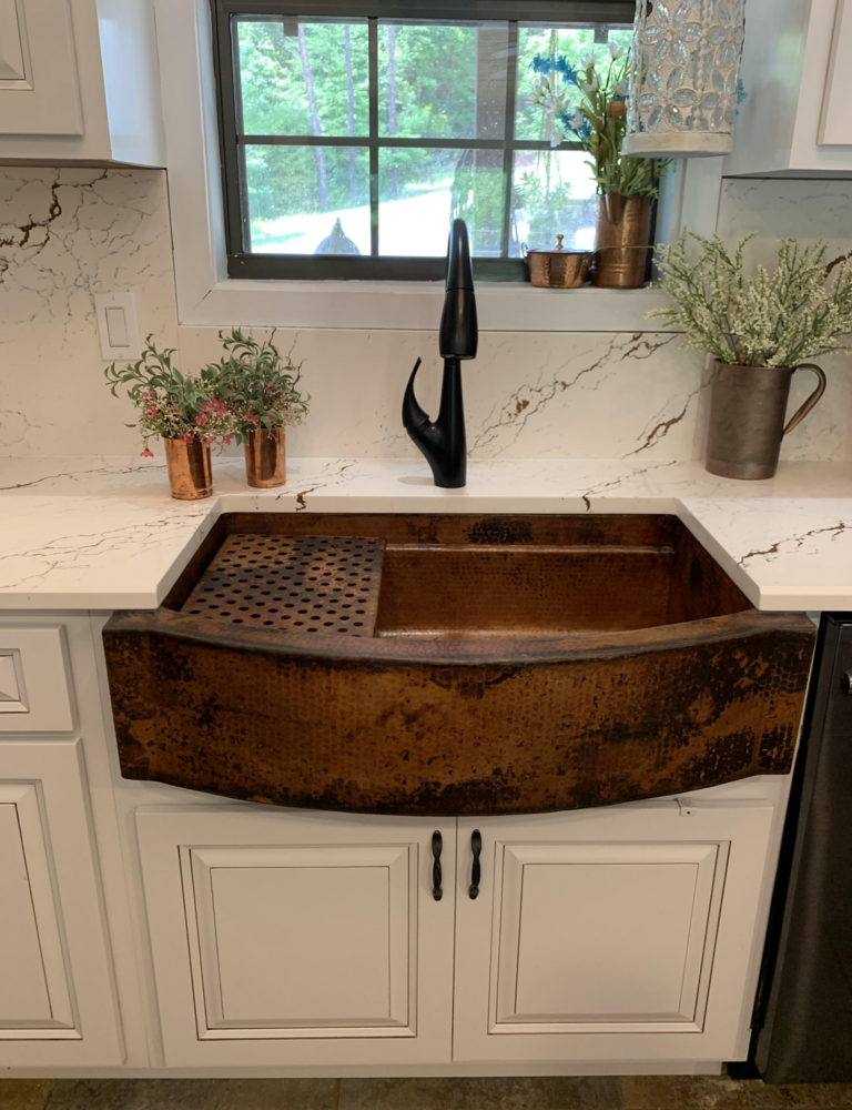 rounded farmhouse sink