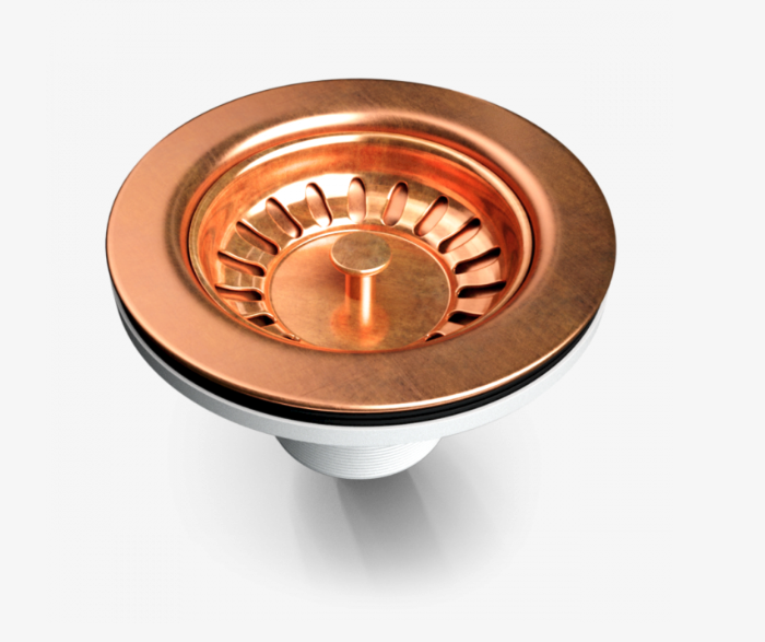 custom copper basket sink drain