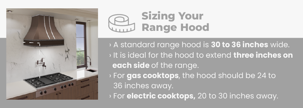 sizing your range hood
