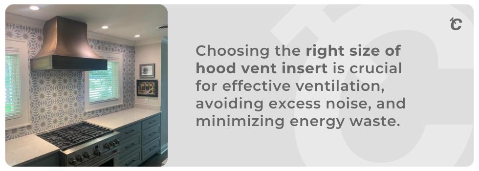 choosing the right size of hood vent insert is crucial for effective ventilation