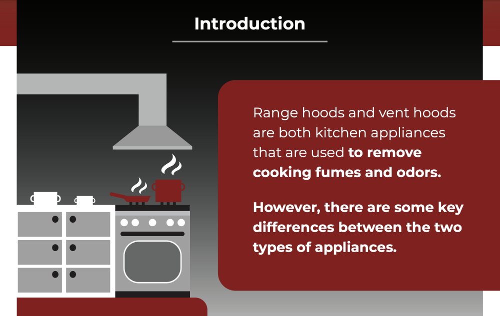 range hoods and vent hoods usage 