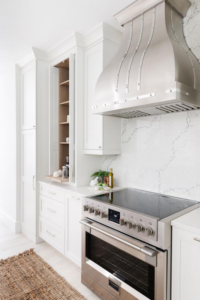 beautiful white tile backsplash